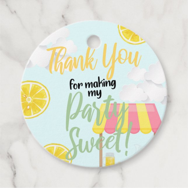Étiquettes Cadeau Fête de la limonade, Squeeze the day, Sweet Celebr (Devant)