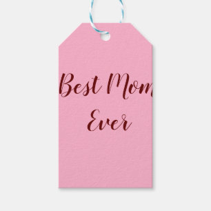 Étiquettes-cadeau Fête de la mère rouge rose meilleure maman jamais 