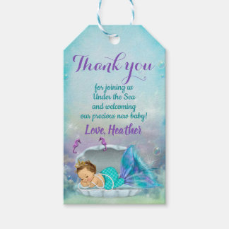 Étiquettes-cadeau Fête de la sirène Favor Under the Sea Merci Tags