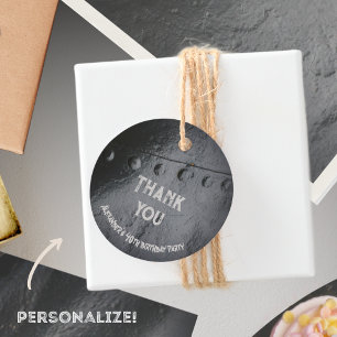 Étiquettes Cadeau Fête de l'homme en métal noir