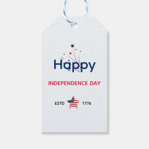 Étiquettes-cadeau Fête de l'Indépendance des USA 4 juillet Salutatio
