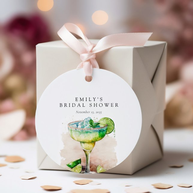 Étiquettes Cadeau Fête de mariage aquarelle Fiesta (Créateur téléchargé)