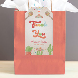 Étiquettes-cadeau Fête de Mariage Fiesta Remerciements Groovy
