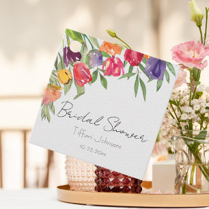 Étiquettes Cadeau Fête de mariage Fun and Bright Tulips and Greenery