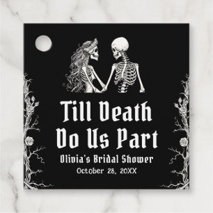 Étiquettes Cadeau Fête de mariage Halloween jusqu'à ce que la mort n