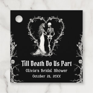 Étiquettes Cadeau Fête de mariage Halloween jusqu'à ce que la mort n