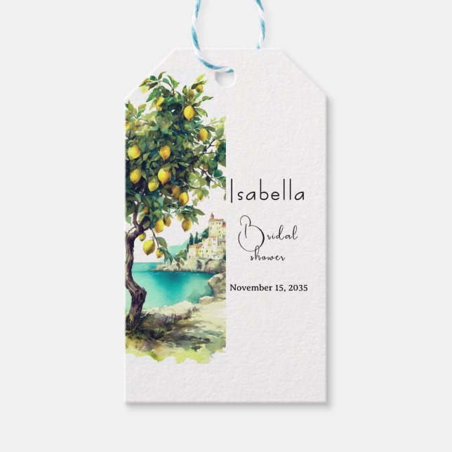 Étiquettes-cadeau Fête de Mariage Italienne La Dolce Vita (Devant)