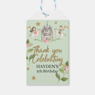 Étiquettes-cadeau Fête de princesse et de chevalier, Princesse, anni