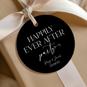 Étiquettes Cadeau Fête de réception de mariage et fin heureuse