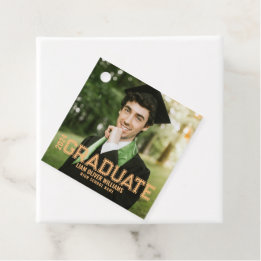 Étiquettes Cadeau Fête de remise de diplômes personnalisée avec phot