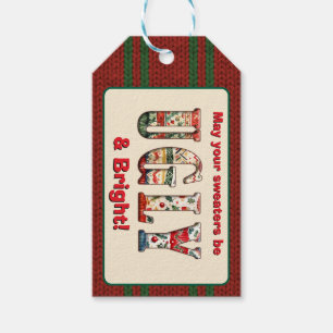 Étiquettes-cadeau Fête de sueur moche