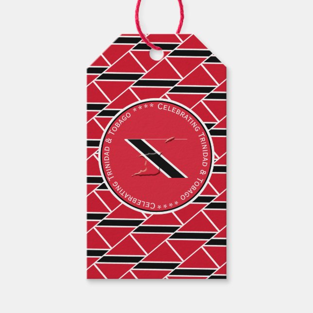 Étiquettes-cadeau Fête de TRINIDAD & TOBAGO FLAG Photo personnalisée (Devant)