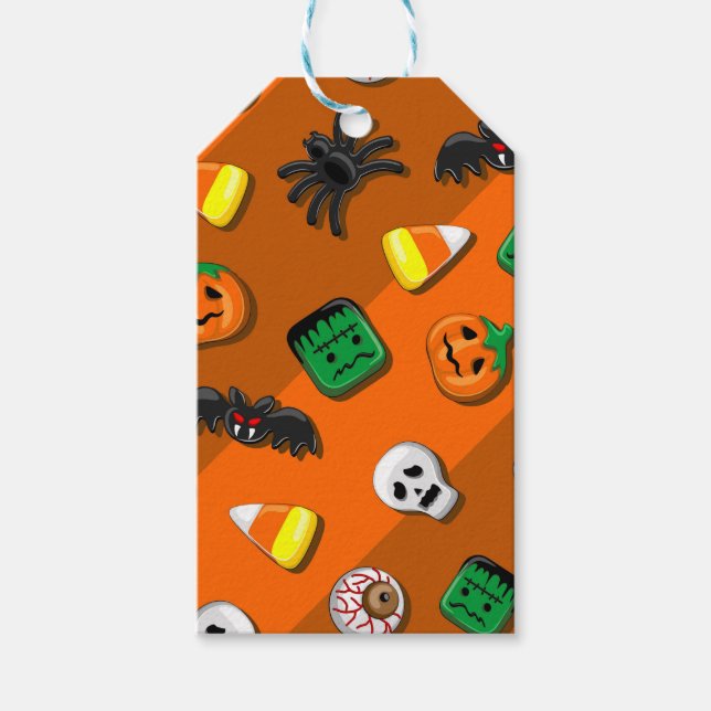Étiquettes-cadeau Fête des Candies Éffrayantes d'Halloween (Devant)