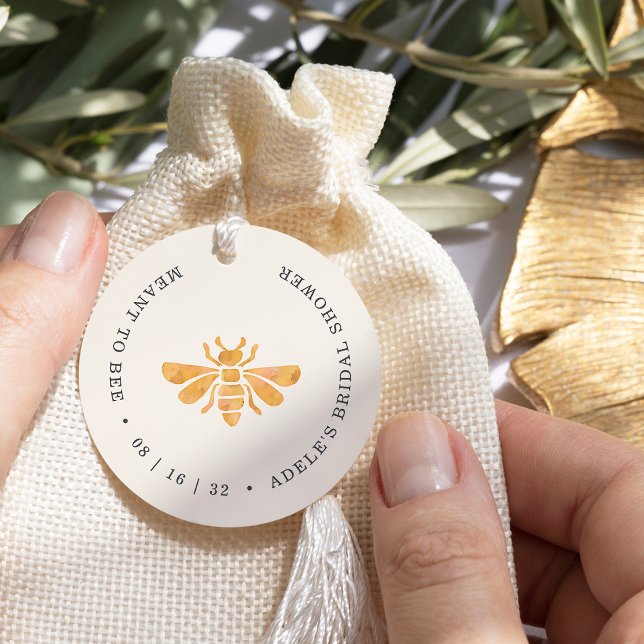 Étiquettes Cadeau Fête des mariées "Abeille d'or" (Créateur téléchargé)