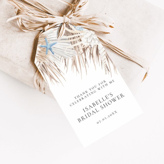 Étiquettes-cadeau Fête des mariées de Boho Beach (Créateur téléchargé)