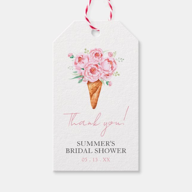 Étiquettes-cadeau Fête des mariées De Chaussures Florales Rose (Devant)