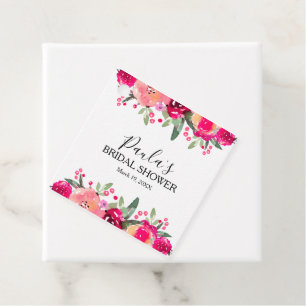 Étiquettes Cadeau Fête des mariées florale aquarelle
