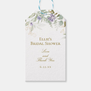 Étiquettes-cadeau Fête des mariées Mariage Watercolor Green