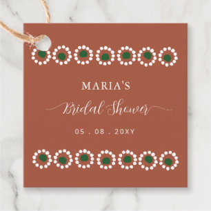 Étiquettes Cadeau Fête des mariées mexicaine Boho Barro