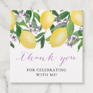 Étiquettes Cadeau Fête des mariées ou Baby shower Lemons Lilac