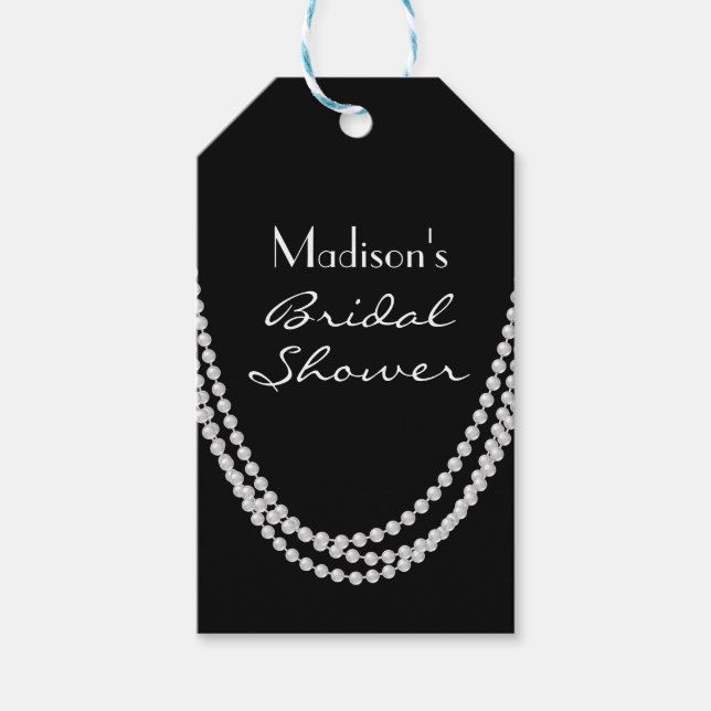 Étiquettes-cadeau Fête des mariées Pearl des années 1920 (Devant)