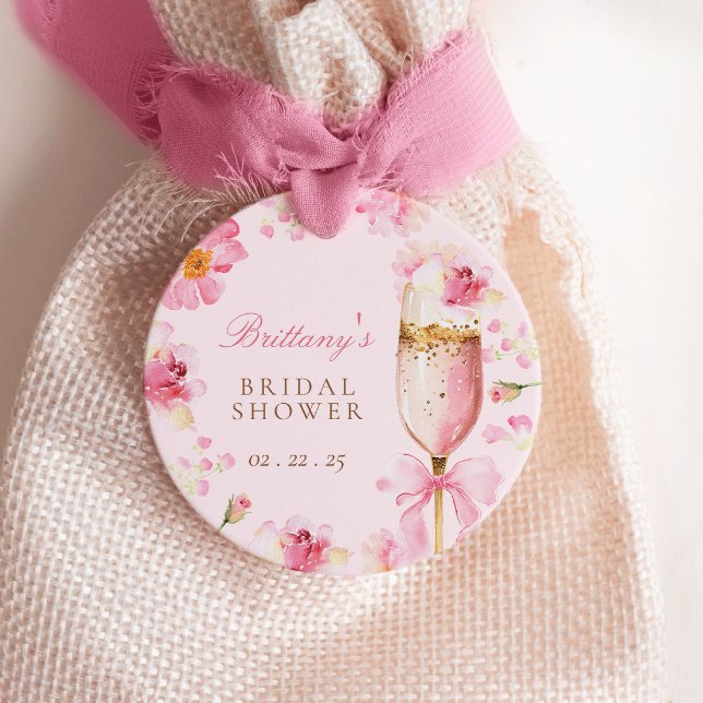 Étiquettes Cadeau Fête des mariées Petals Prosecco (Créateur téléchargé)