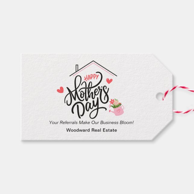 Étiquettes-cadeau Fête des mères Pop by | Realtor Merci (Devant (Horizontal))
