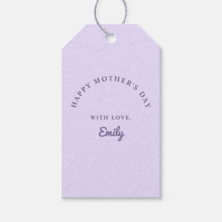 Étiquettes-cadeau Fête des Mères Violet Pastel