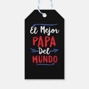 Étiquettes-cadeau Fête des pères d'EL Mejor Papa Del Mundo Dad