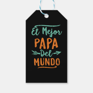 Étiquettes-cadeau Fête des pères d'EL Mejor Papa Del Mundo Dad
