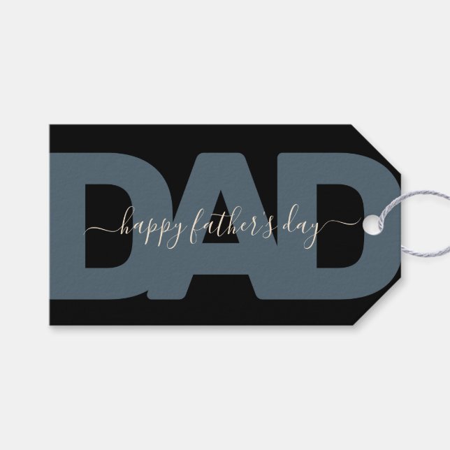 Étiquettes-cadeau Fête des pères moderne "Papa" (Devant (Horizontal))