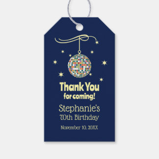 Étiquettes-cadeau Fête disco pour 70e anniversaire