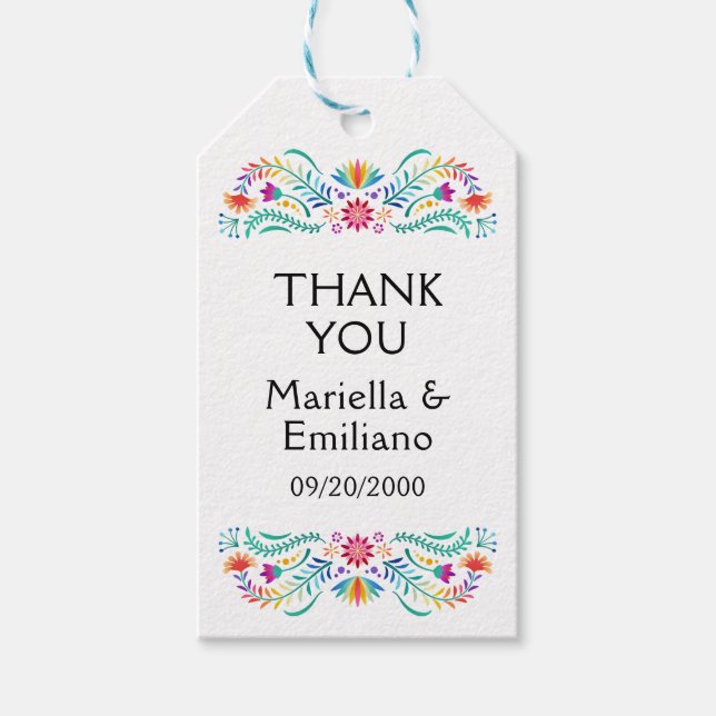Étiquettes-cadeau Fête Florale Fête d'Anniversaire Mariage Remerciem (Devant)