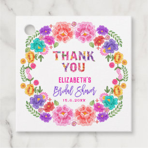 Étiquettes Cadeau Fête Florale Tendance Mexicaine Enterrement de Vie