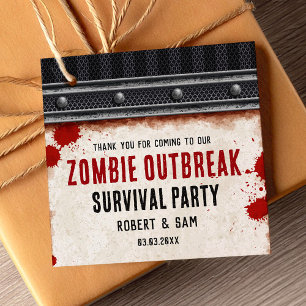 Étiquettes Cadeau Fête zombie rouillé