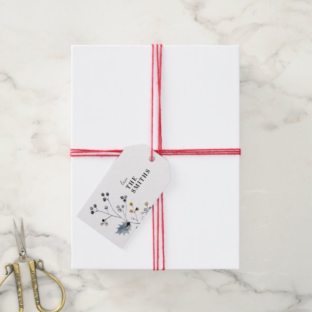 Étiquettes-cadeau Fêtes de Noël Bio Berry (With Twine)