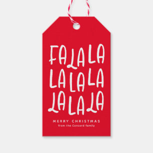 Étiquettes-cadeau Fêtes de Noël personnalisées rouges et amusantes