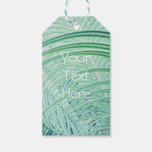 Étiquettes-cadeau Feuille de palmier de plante verte douce