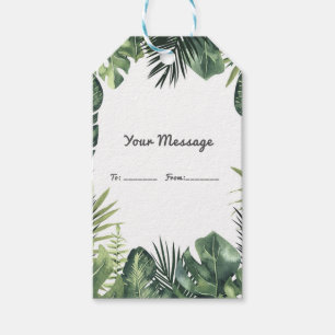 Étiquettes-cadeau Feuille vert Botanique Tropical Plante Mariage