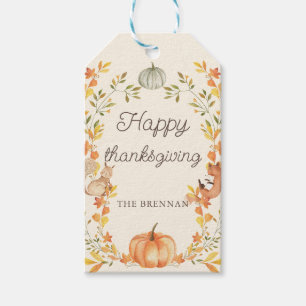 Étiquettes-cadeau Feuilles citrouille Thanksgiving Tags cadeaux