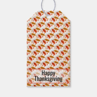 Étiquettes-cadeau Feuilles de automne orange bon thanksgiving