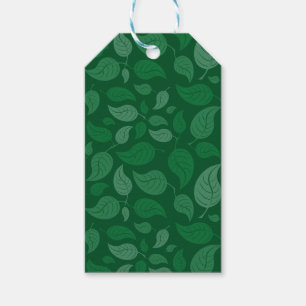 Étiquettes-cadeau Feuilles verts