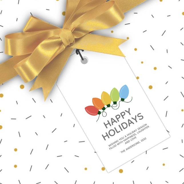 Étiquettes-cadeau Feux graphiques modernes Noël (Créateur téléchargé)