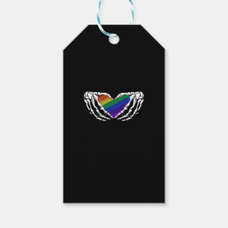 Étiquettes-cadeau Fierté - Squelette Mains Tenant Coeur Classique