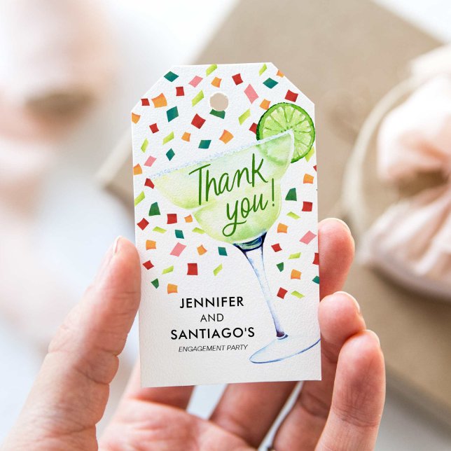 Étiquettes-cadeau Fiesta Couples Fiançailles Merci (Créateur téléchargé)