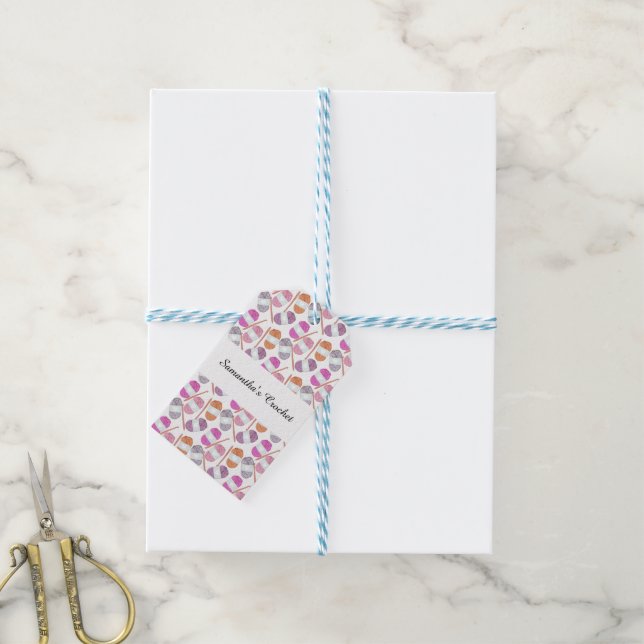Étiquettes-cadeau Fil d'artisanat Crochet (Avec de laficelle)