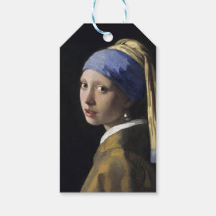 Étiquettes-cadeau Fille avec une boucle d'oreille de perle par