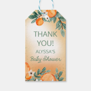 Étiquettes-cadeau Fille Garçon Citron Fruit Orange Shower de Bébé