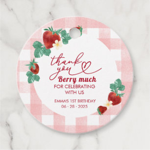 Étiquettes Cadeau Fille premier anniversaire Berry 1er anniversaire