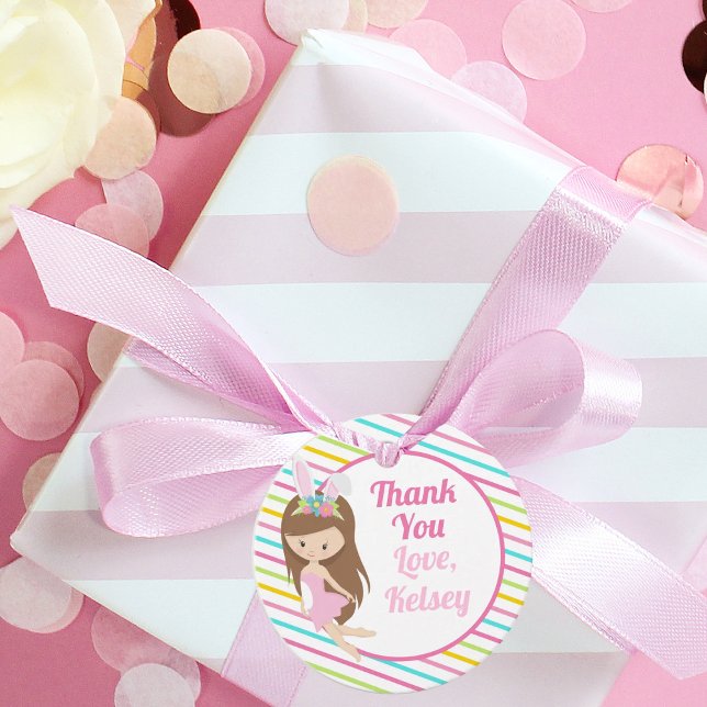Étiquettes Cadeau Filles mignonnes Fête d'anniversaire de Pâques Per (Créateur téléchargé)